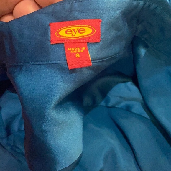 EYE silk button down top - Picture 2 of 5
